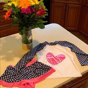 Girls Long Sleeved Swim Shirt and Skirt